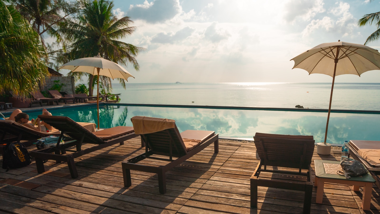 Coastal resort terrace built on premium decking material