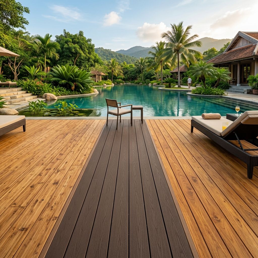 Sàn Gỗ Ngoài Trời: Tre Ép Khối, Gỗ Nhựa WPC Và Gỗ Tự Nhiên — So Sánh Hiệu Suất Toàn Diện Cho Resort & Biệt Thự Tại Việt Nam